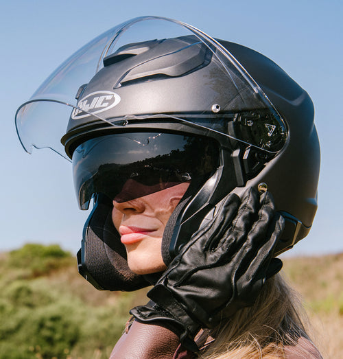 hjc 33 ii helmet with headset The Shop HJ-33 Rainbow Mirror Motorcycle Helmet Visor Compatible i90, i91 & Harley Modular Helmets Anti-fog Insert Ready Shield Impact absorbing f31 OPEN-FACE FIBERGLASS MOTORCYCLE HELMET