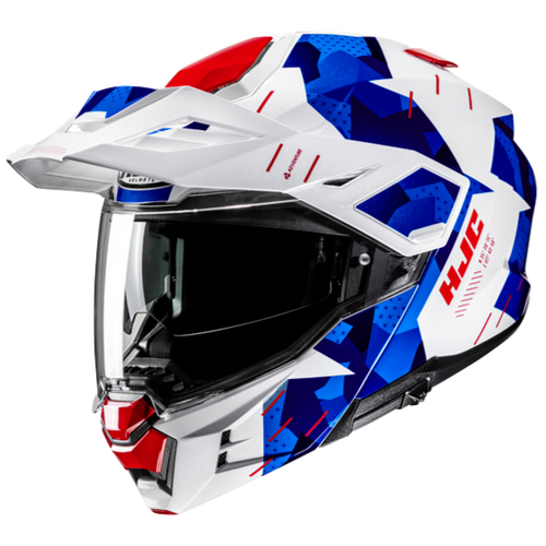 Casco modular HJC i80 Roki MC21 Blanco Azul Rojo Casco Modular HJC i80 Roki 22-06 MC21